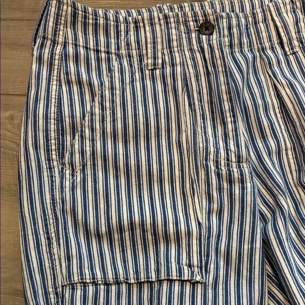 J. Crew Cargo Navy and White Striped Pants Size 0 - Picture 4 of 13
